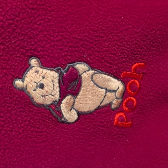 Disney Store Exclusive Brown Winnie The Pooh Vintage Quarter Zip Fleece Size XL - Picture 3 of 5